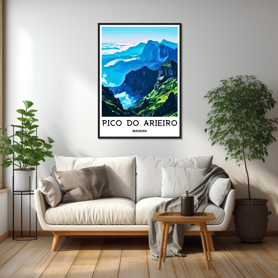 Pico do Arieiro Madeira Cloud-Covered Mountain Peaks Travel Poster - Image 2