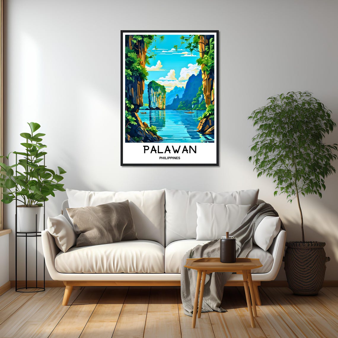 Palawan Limestone Karst Cliffs Rising Over a Hidden Lagoon Poster - Image 2