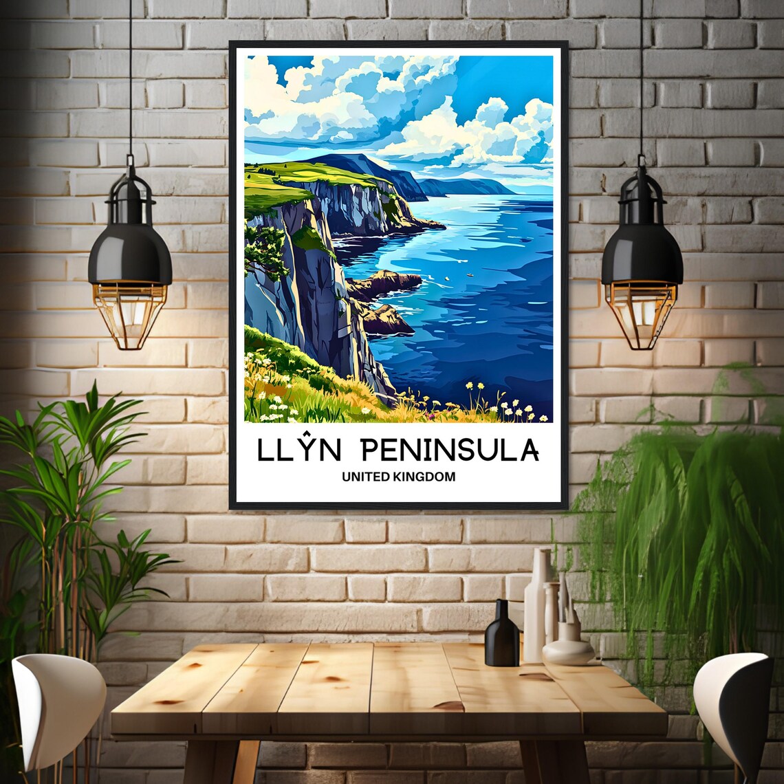 Llyn Peninsula Wales Dramatic Sea Cliffs United Kingdom Travel Poster - Image 3
