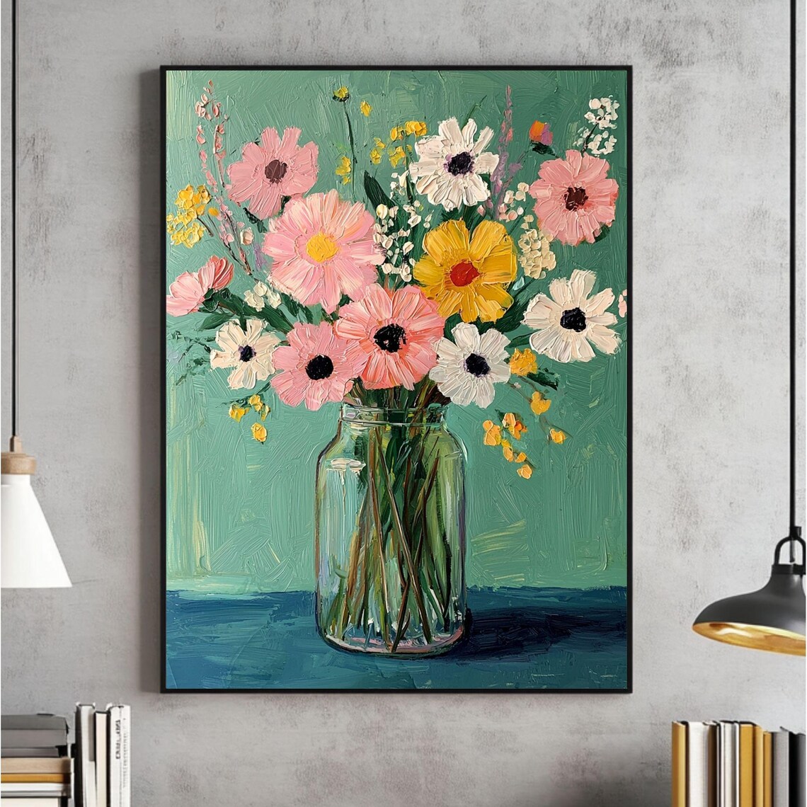Vintage Floral Art Print, Whimsical Spring Botanical