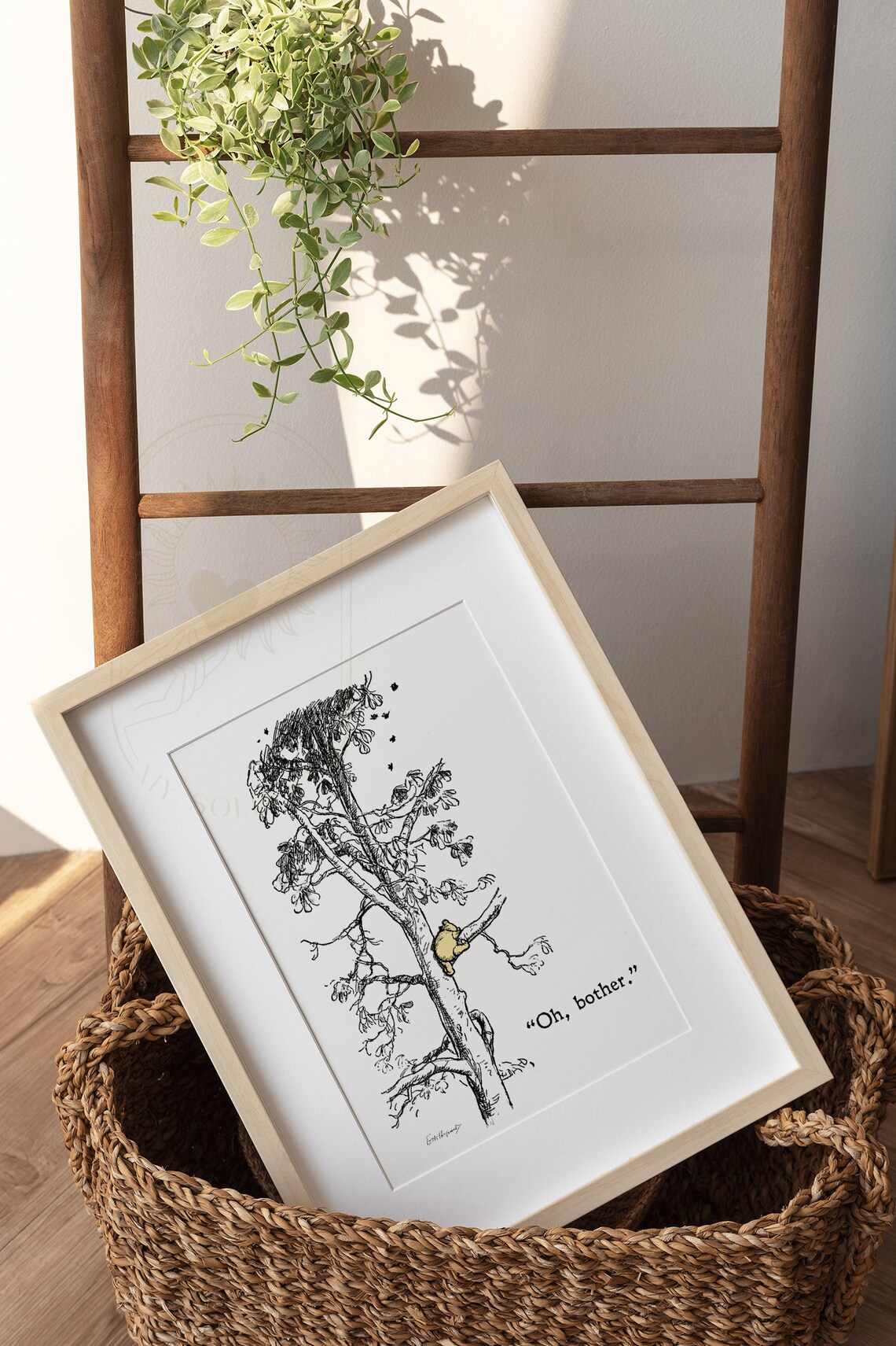 Oh Bother Winnie The Pooh Nursery Art Print - Image 2