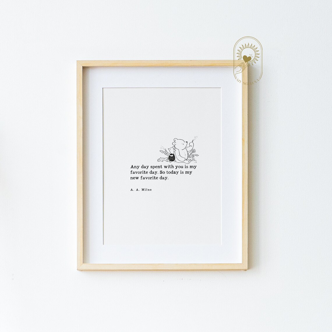 Winnie The Pooh Minimalist Nursery Quote Art Print