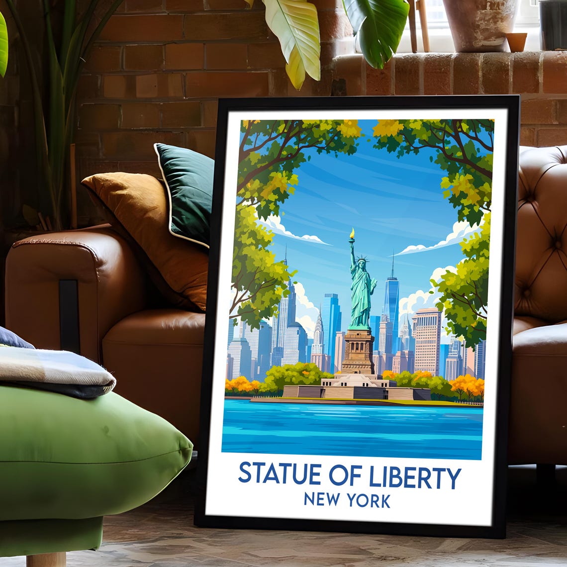 Statue of Liberty New York City Skyline Torch Summer Harbor Poster - Image 2