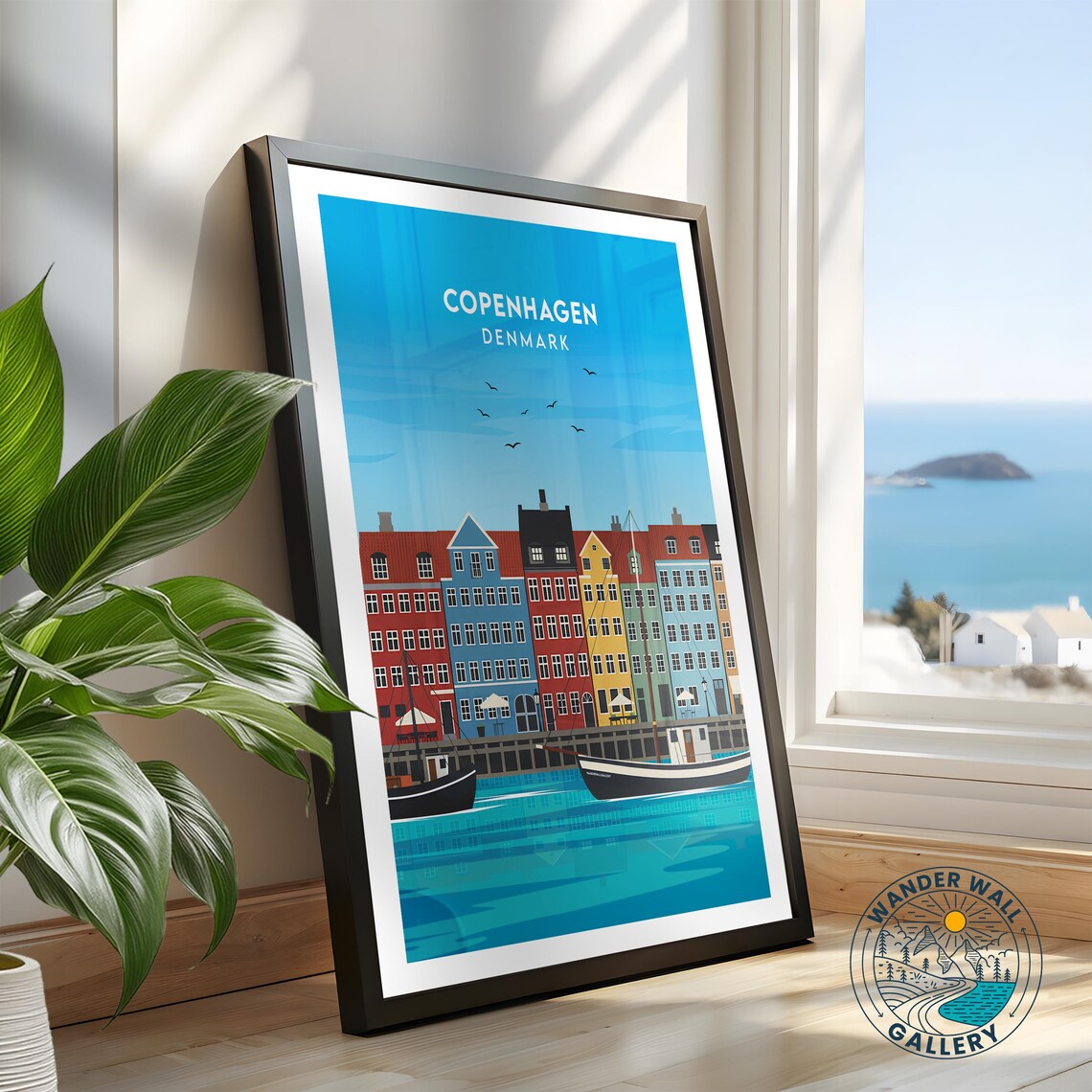 Copenhagen Denmark Nyhavn Colorful Harbor Houses Boats Poster - Image 2