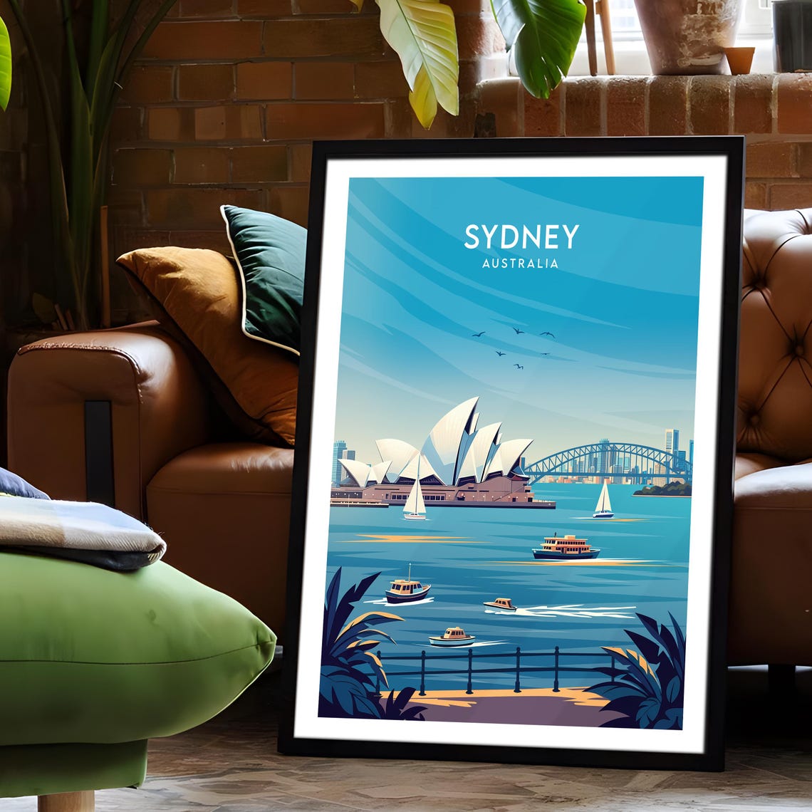 Sydney Australia Opera House Harbour Bridge Ferry Boats Poster - Image 6