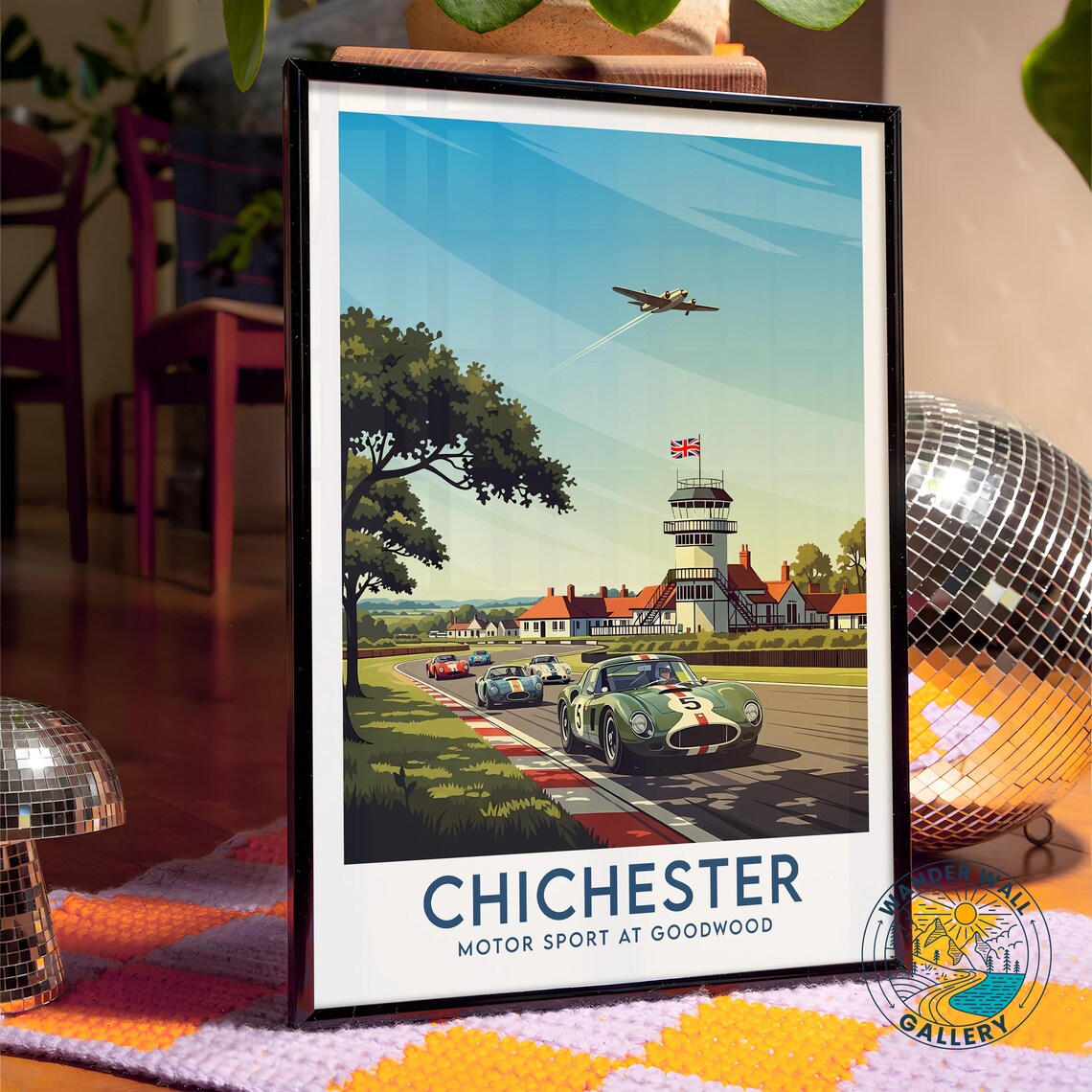Chichester England Goodwood Vintage Race Cars Track Motorsport Poster - Image 4