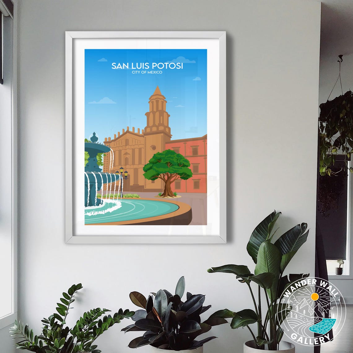 San Luis Potosi Mexico Travel Poster Cathedral Prints City Wall Decor Mexican Retro Personalized Home Gift - Image 3