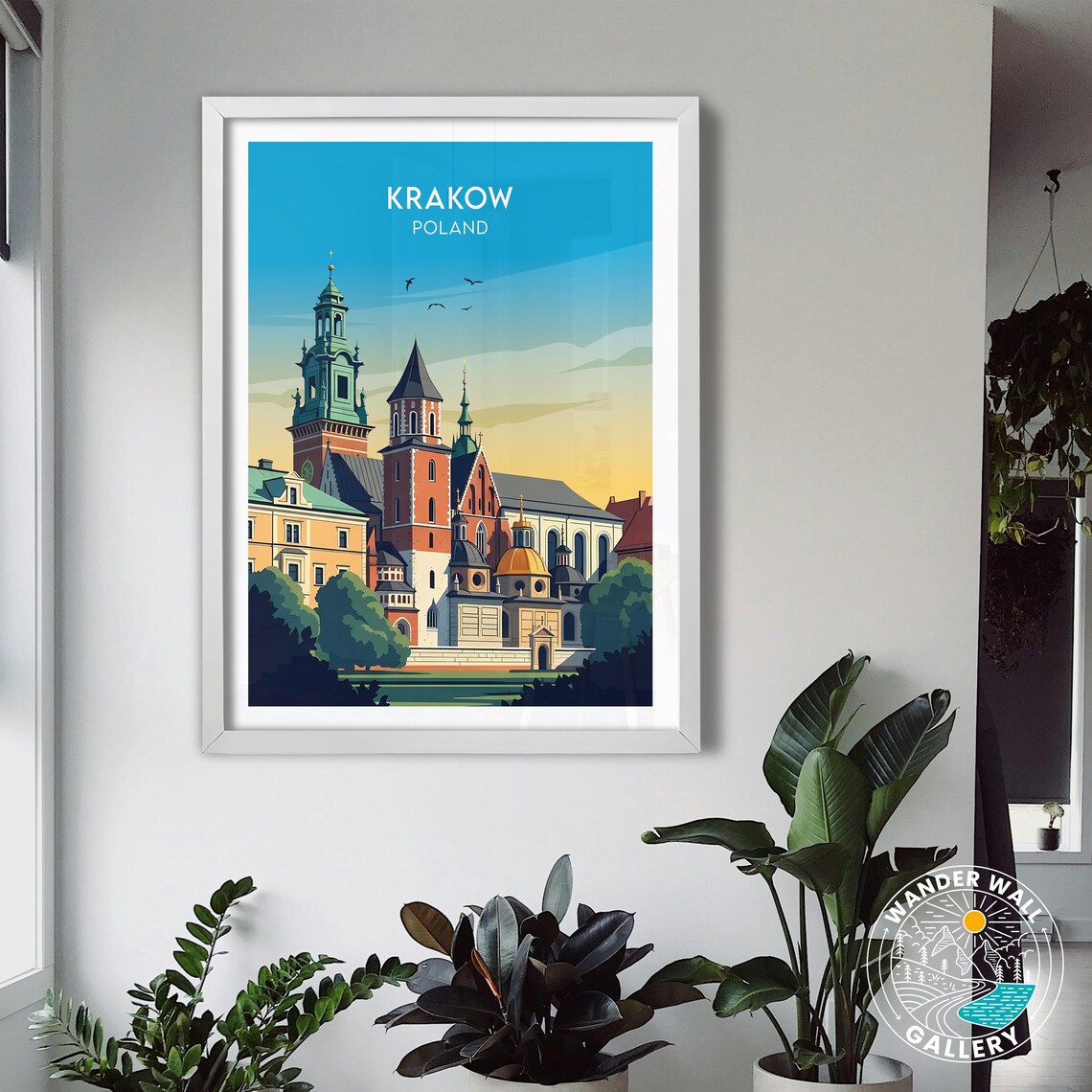 Krakow Poland Wawel Cathedral Spires Towers Vintage Travel Poster - Image 3