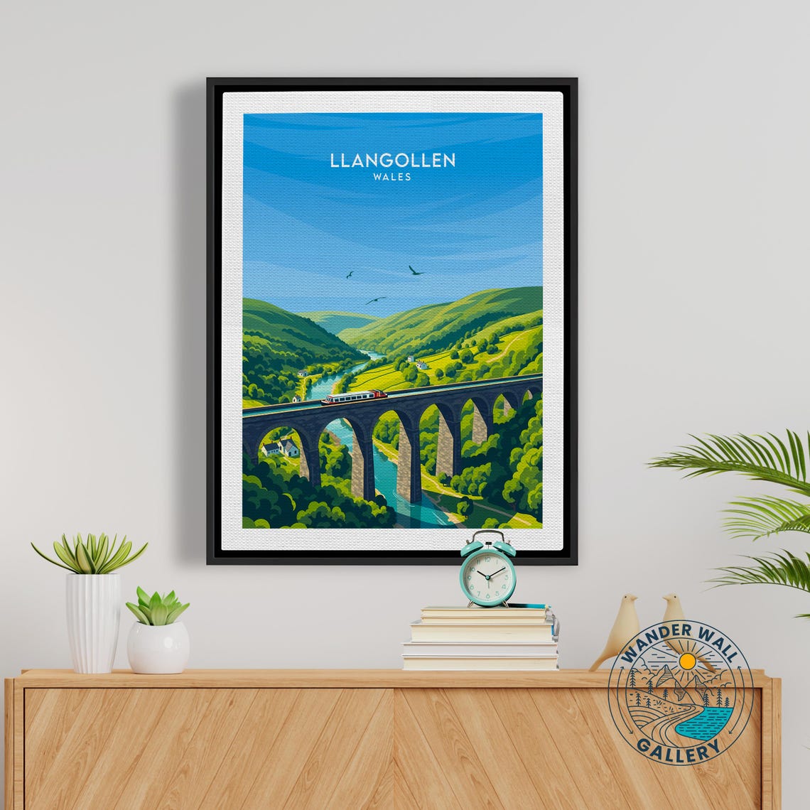 Llangollen Wales Canal Aqueduct Hillside Retro Travel Poster - Image 5