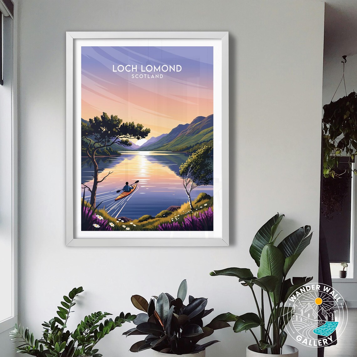 Loch Lomond Scotland Golden Hour Kayak Trip Highland Lake View Poster - Image 3