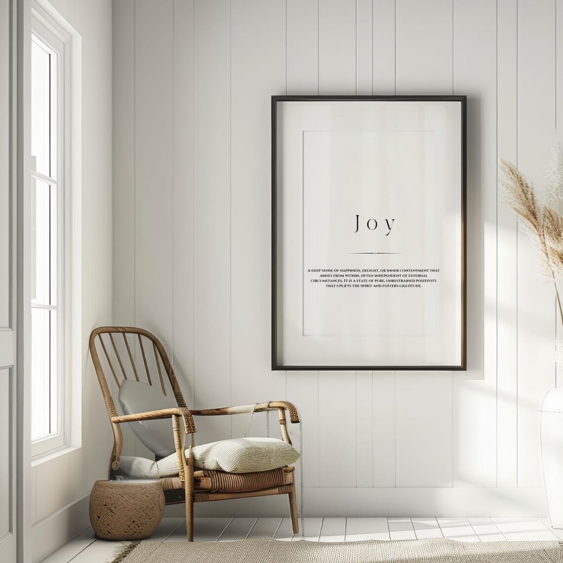 Joy Dictionary Definition Uplifting Happiness Word Quote Poster - Image 3