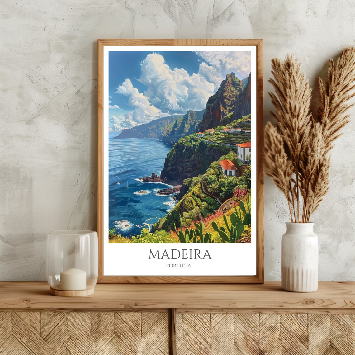 Madeira Travel Poster, Flower Island In The Atlantic - Image 3