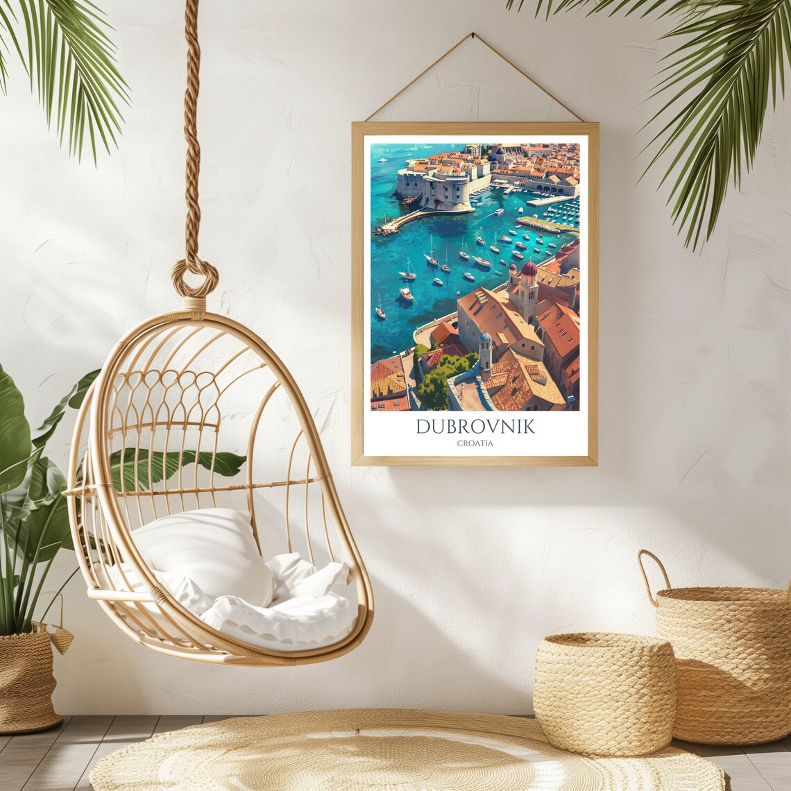 Dubrovnik Travel Poster, Medieval Adriatic City - Image 2