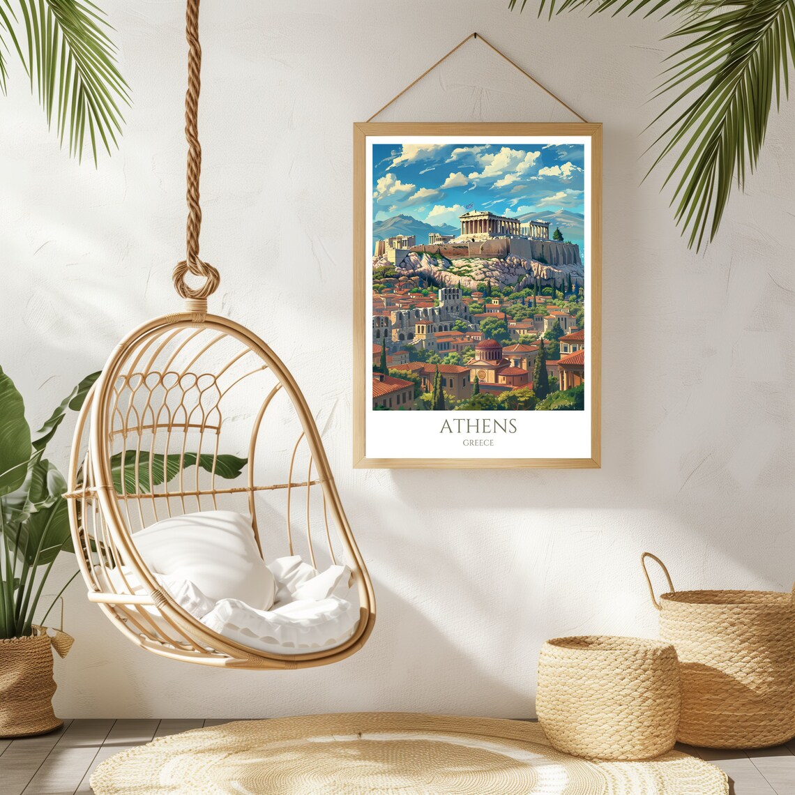 Athens Acropolis Parthenon Ancient Hill Greece Travel Poster - Image 2