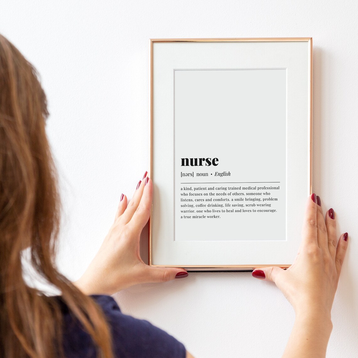 Nurse Definition Gift for Nurses Art Print - Image 5