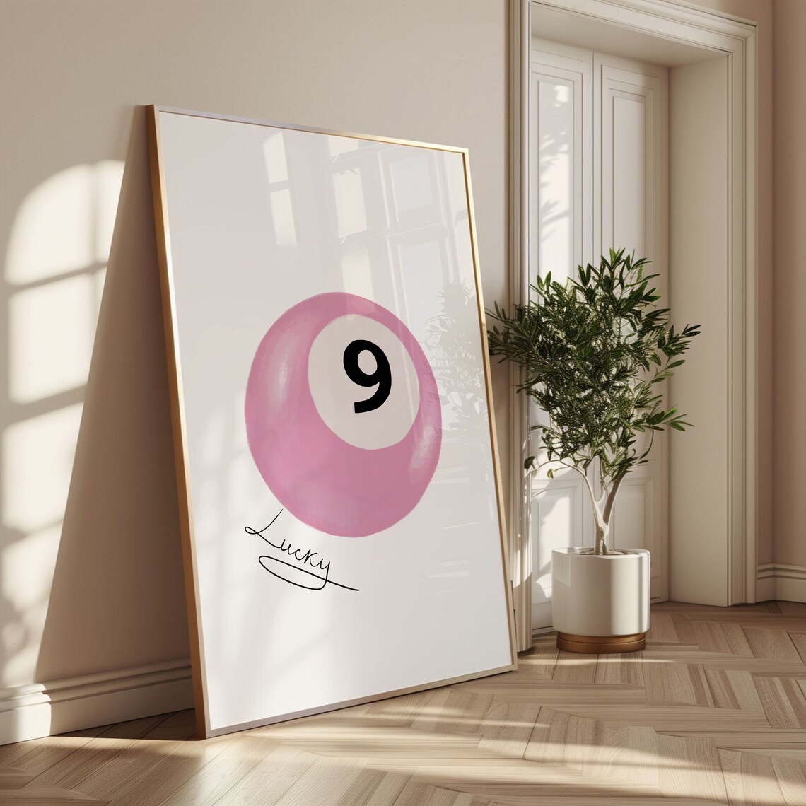 Vintage Pool Ball 9 Ball Retro Poster Print - Image 2