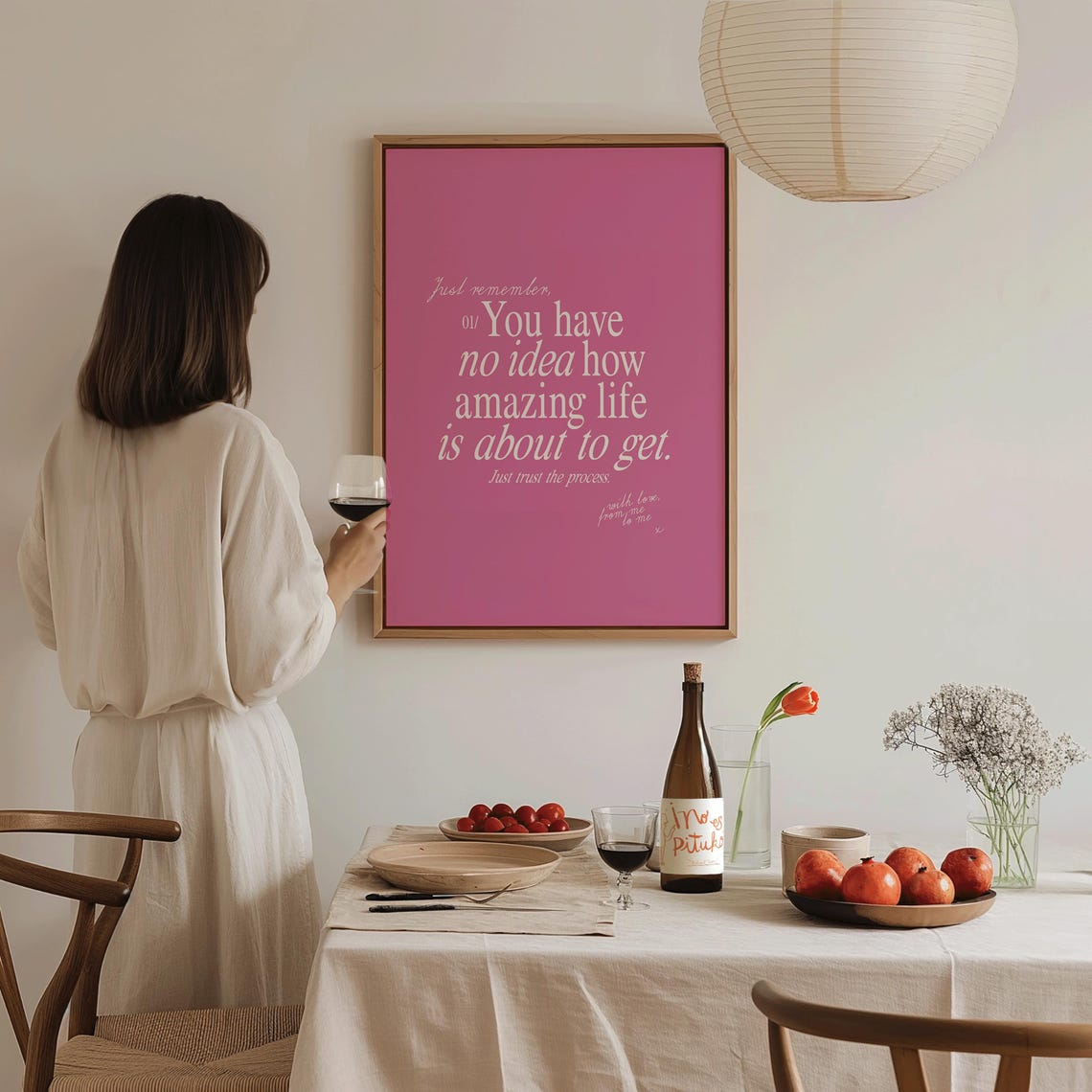 You Have No Idea How Amazing Life Is About To Get Pink Quote Poster - Image 3