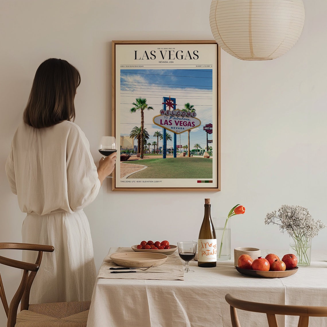 Travel Poster Las Vegas Strip Poster Las Vegas Sign Print Las Vegas Wall Art For Living Room Large Modern Office Cities Wall Art - Image 3