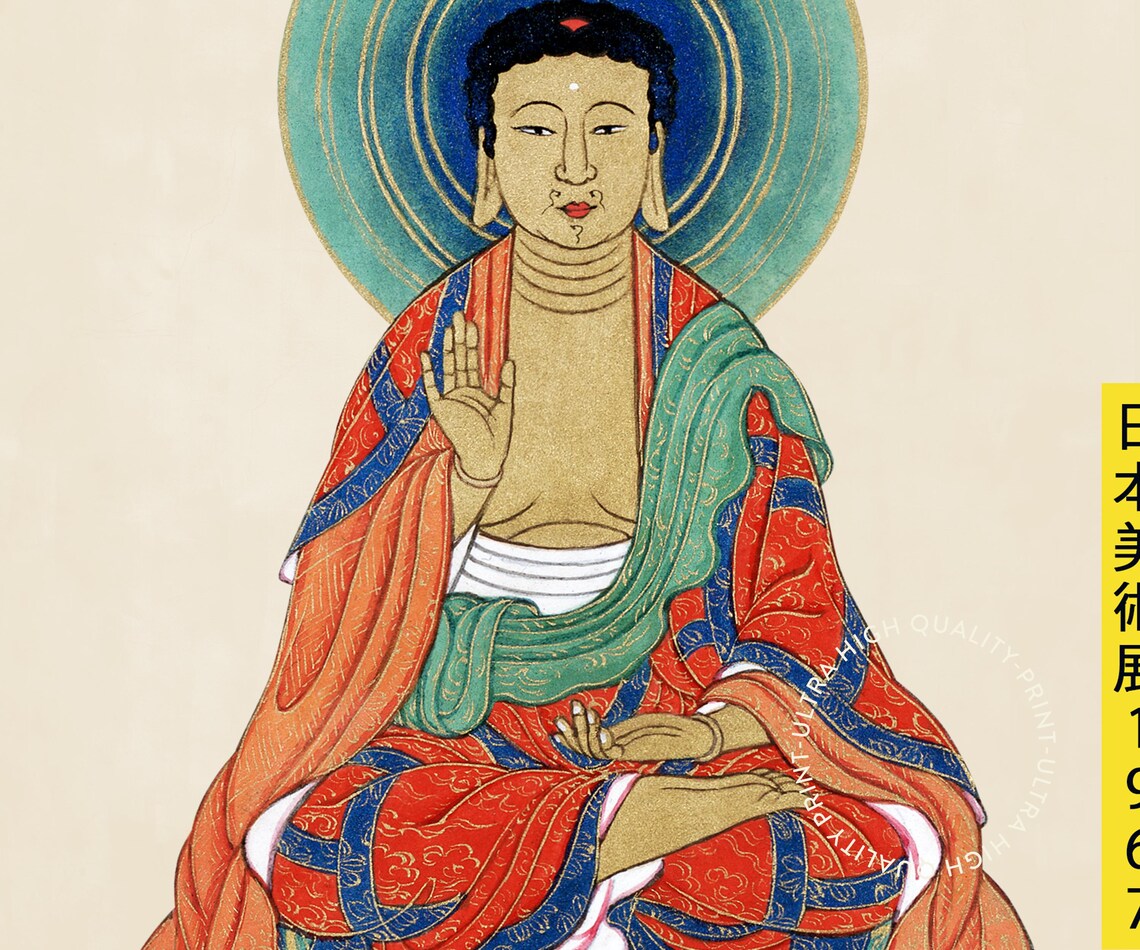 Japanese Buddha 1967 Japan Week London Exhibition Retro Art Poster - Image 5