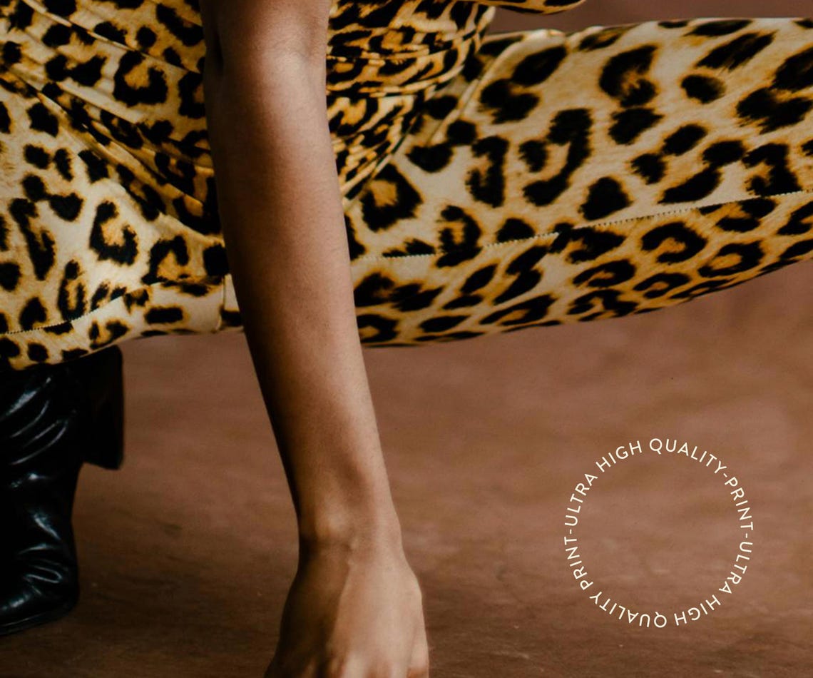 Leopard Dress Woman Panthera Pardus Fashion Editorial Wall Print - Image 5