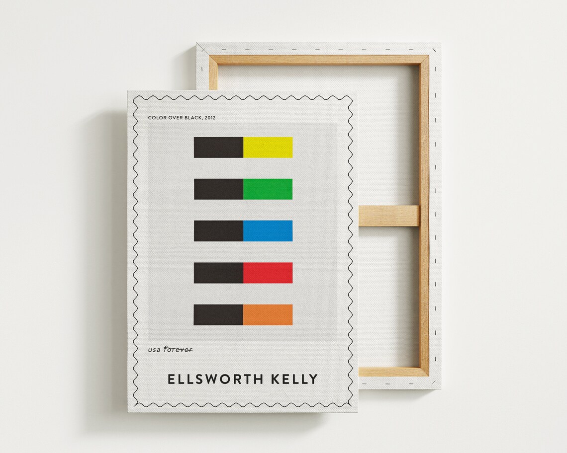 Ellsworth Kelly Color Over Black 2012 Geometric Color Bar Art Print