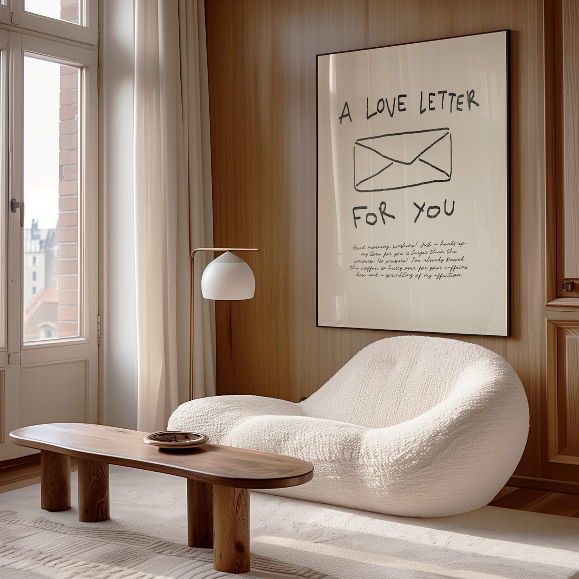 A Love Letter For You Cream Envelope Self Love Handwritten Poster - Image 2
