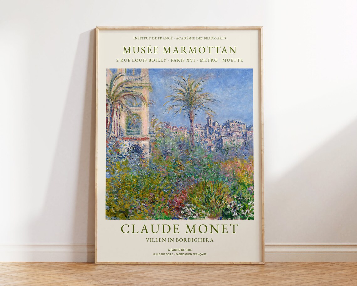 Claude Monet Villen in Bordighera Marmottan Museum Exhibition Poster - Image 3