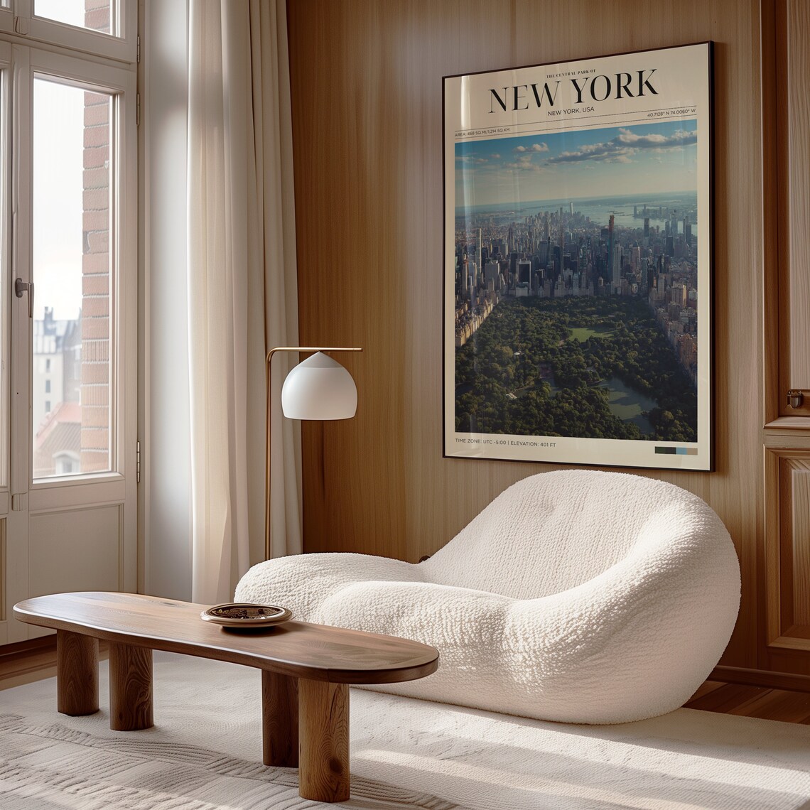 Travel Poster Central Park New York Poster Vintage Posters In New York Print New York Art For Living Room Large Modern Office Wall Art - Image 4