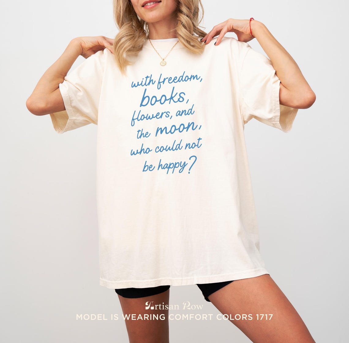 Oscar Wilde Freedom Books Flowers Moon Quote Script Typography Print - Image 5