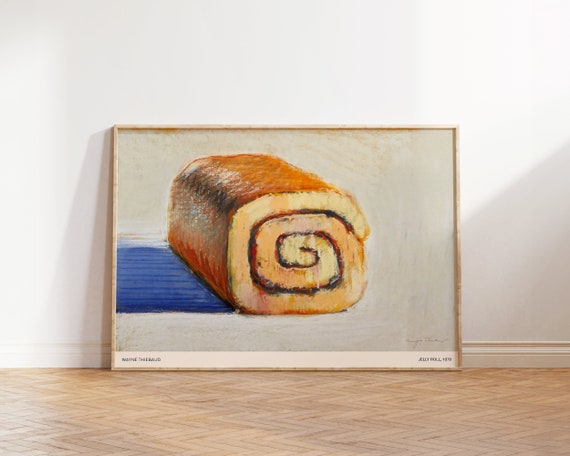 Wayne Thiebaud Print Jelly Roll Print Cake Painting Kitchen Wall Art Kitchen Print Dessert Print Modern Art Dining Gallery Wall Art