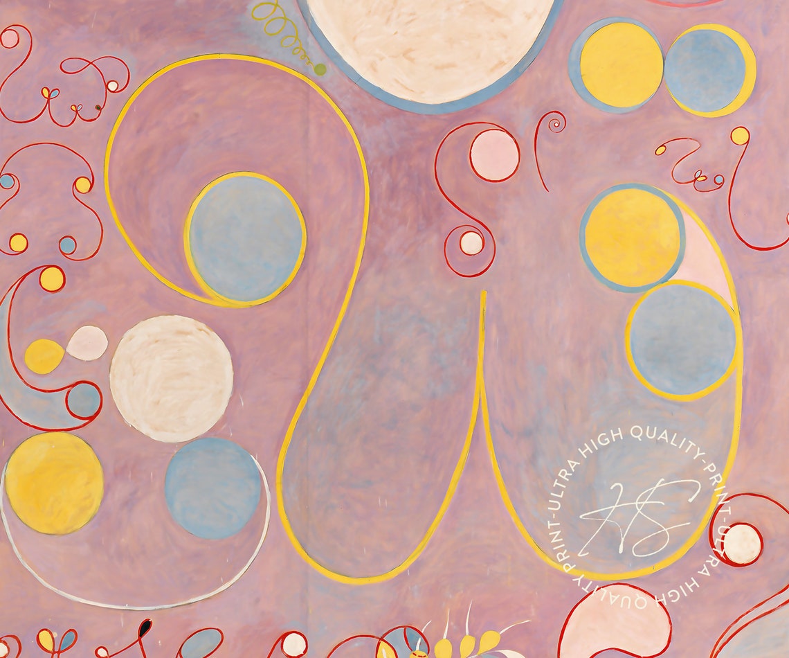 Hilma Af Klint No 8 Adulthood 1907 Pink Abstract Guggenheim Art Poster - Image 4