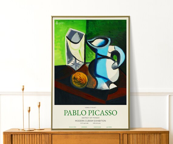 Pablo Picasso Verre et Pichet Cubist Still Life Modern Exhibition Poster