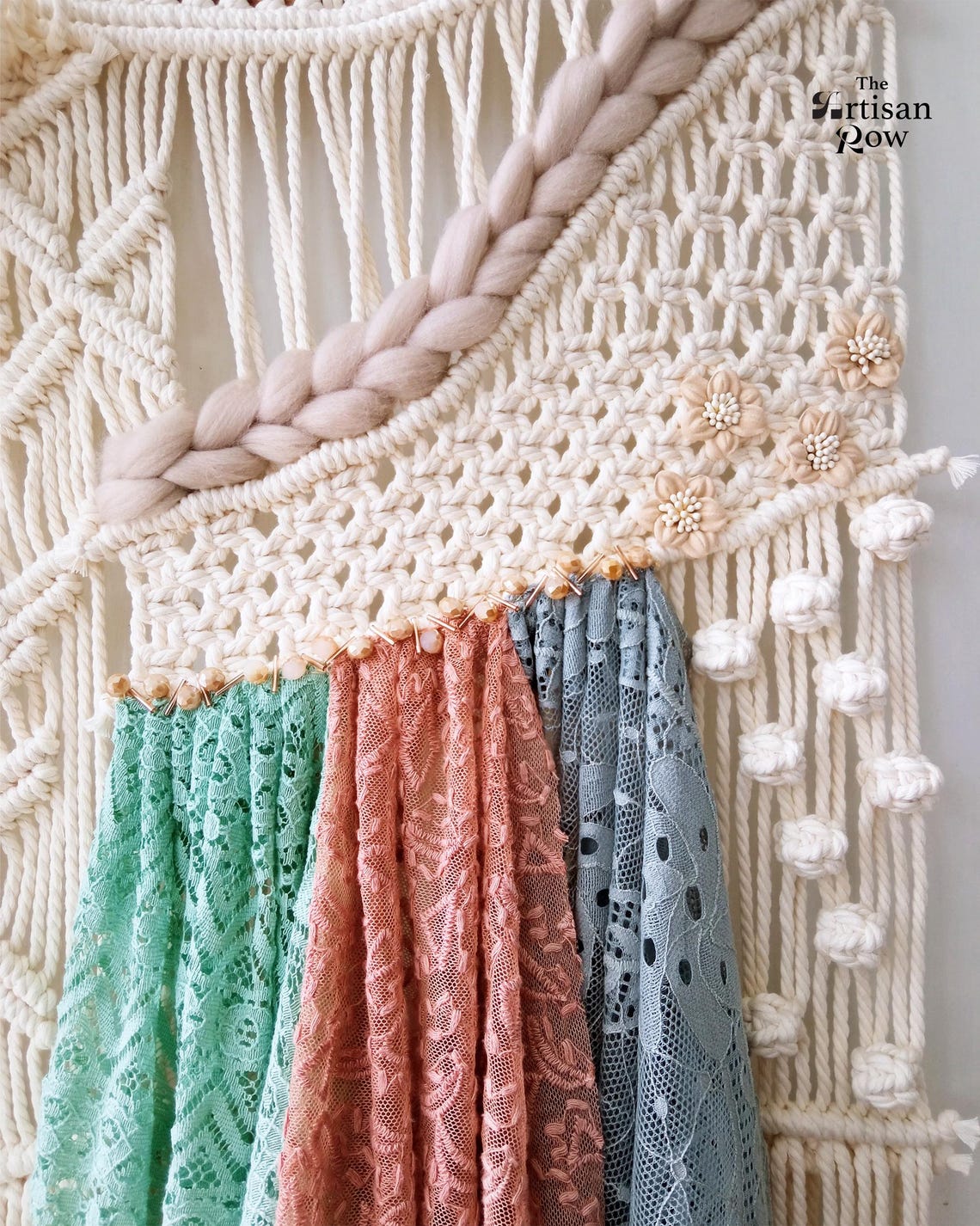 Macrame Wall Hanging Macraweaves Bohemian Decoration Woven Wall Hanging Macrame Mural Housewarming Gift Headboard Decor Handmade Gift - Image 2