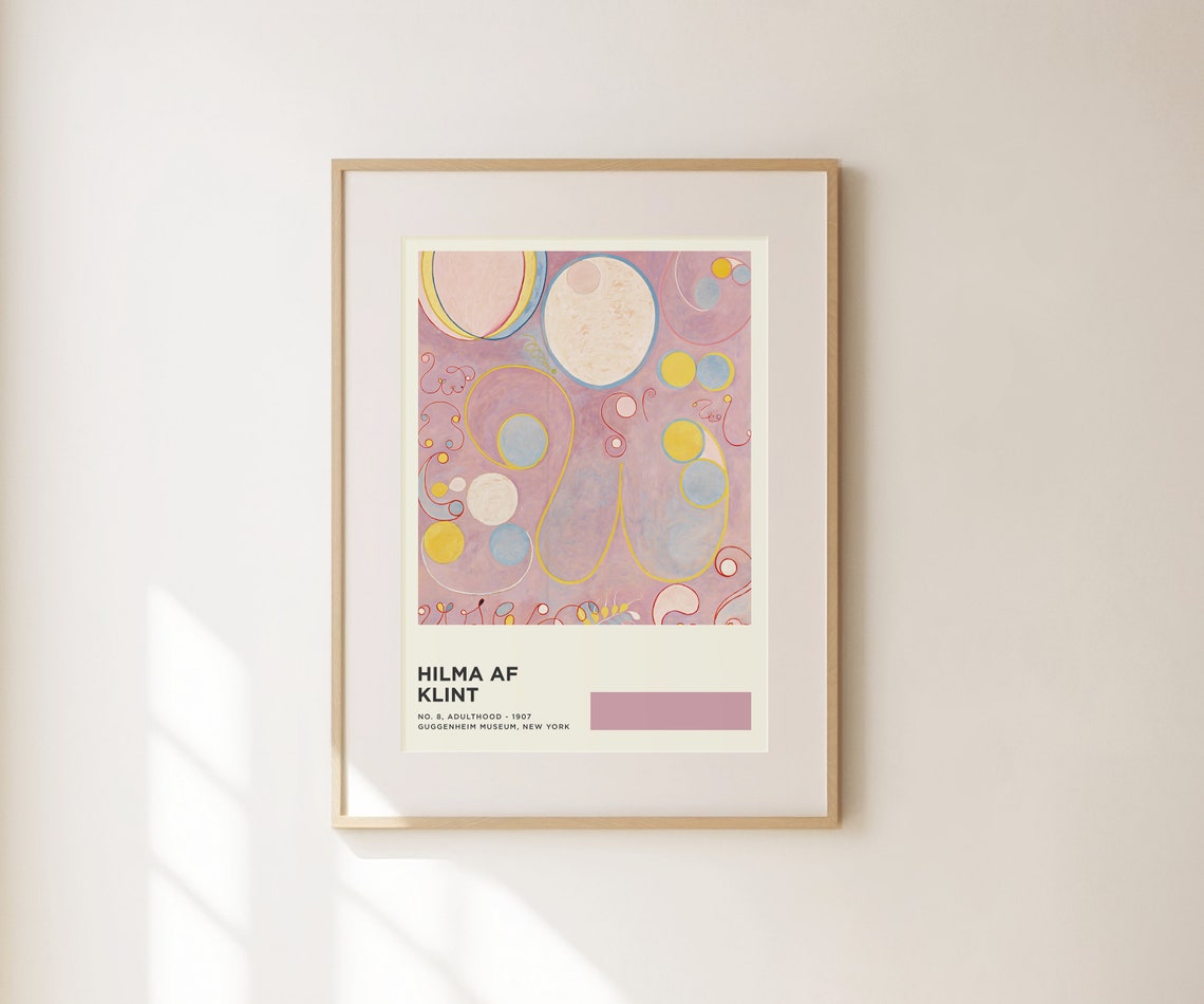 Hilma Af Klint No 8 Adulthood 1907 Pink Abstract Guggenheim Art Poster - Image 2
