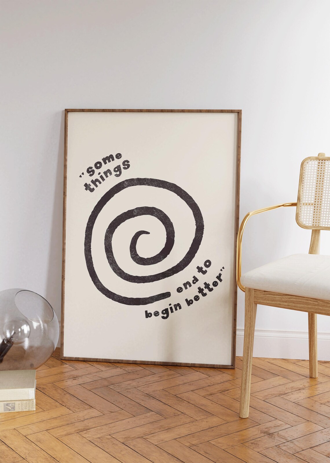 Some Things End To Begin Better Spiral Quote Minimalist Apartment Print - Image 3