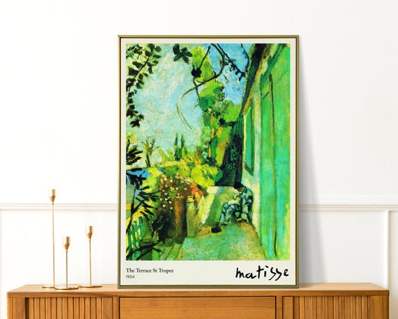 Henri Matisse Print The Terrace St Tropez Print Matisse Art Prints Green Wall Art Landscape Wall Art Large Wall Art For Living Room