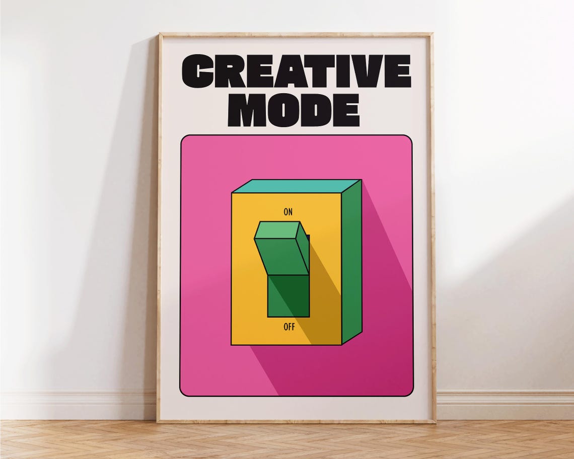 Creative Mode Print Creativity Wall Art Aesthetic Bedroom Apartment Decor Inspiring Quotes Colorful Retro Prints Gift For Creatives - Image 3