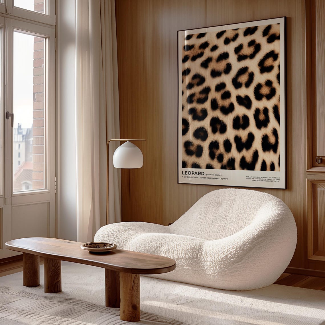 Leopard Panthera Pardus Close Up Fur Print Minimalist Wildlife Poster - Image 2