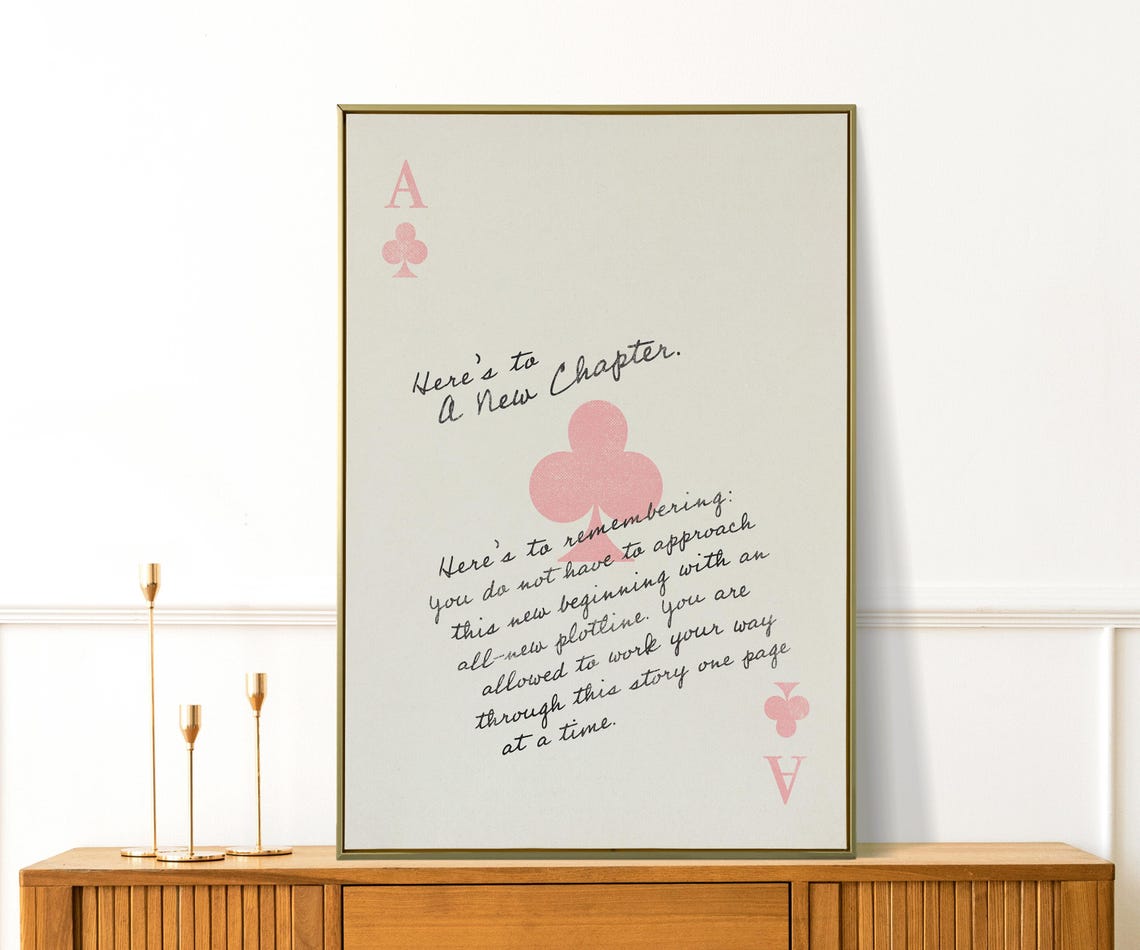 Heres To A New Chapter Print Affirmation Wall Art Positive Office Decor Inspirational Quotes Apartment Decor Cute Self Love Print - Image 4