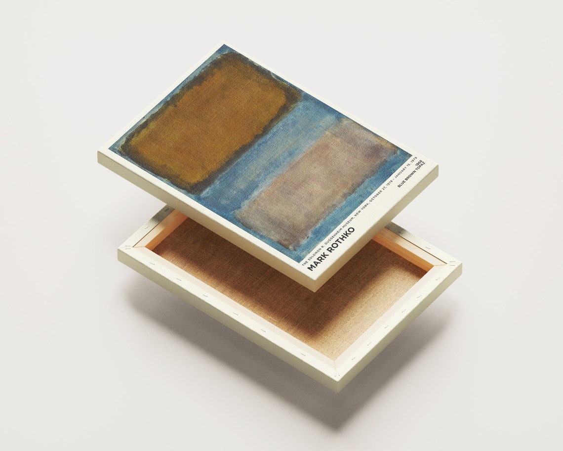 Mark Rothko Blue Brown Topaz 1968 Color Field Abstract Art Poster - Image 3