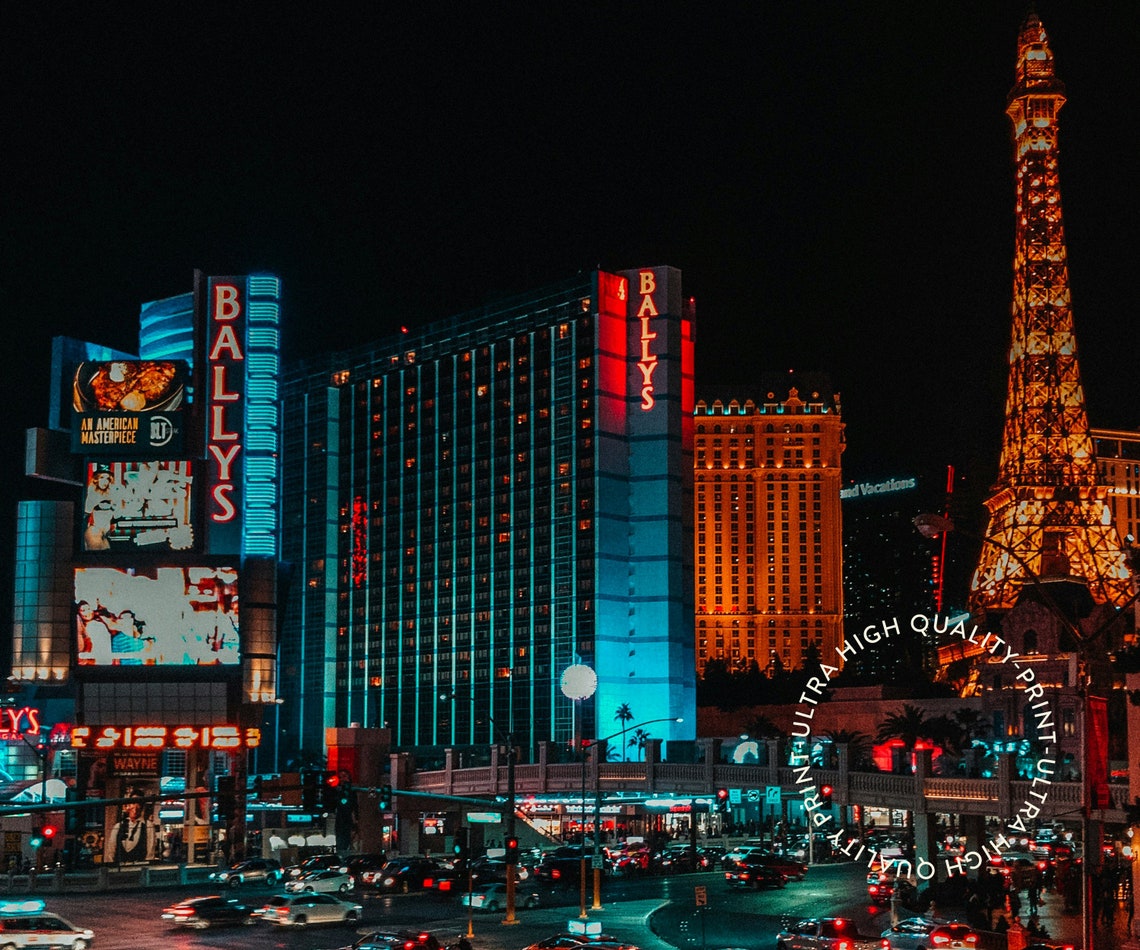 Travel Poster Las Vegas Strip Poster Street Of Las Vegas Print Las Vegas Wall Art For Living Room Large Modern Office Cities Wall Art - Image 5