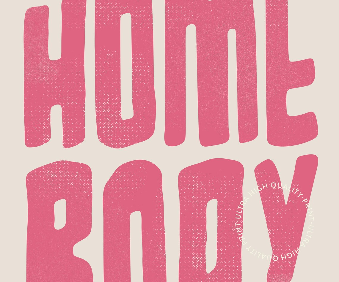 The Homebody Club Art Aesthetic Apartment Decor Minimalist Typography Print Mid Century Modern Home Gifts Large Living Room Wall Art - Image 5