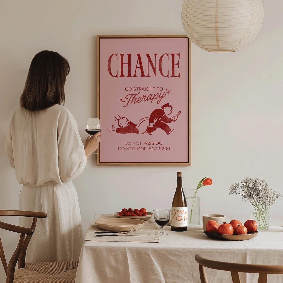 Chance Go Straight To Therapy Monopoly Parody Funny Office Wall Print - Image 3