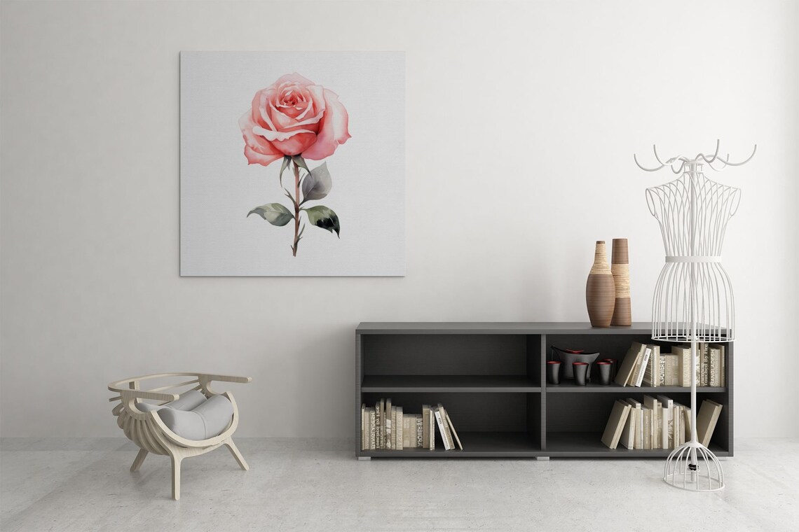Pink Rose Watercolour Art Print, Floral Gift For Her - Image 7