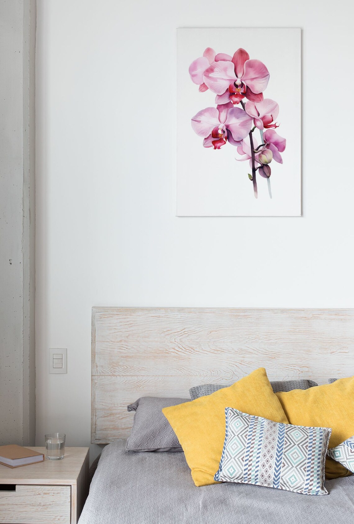Pink Orchid Flower Spray Watercolour Botanical Flower Poster - Image 7