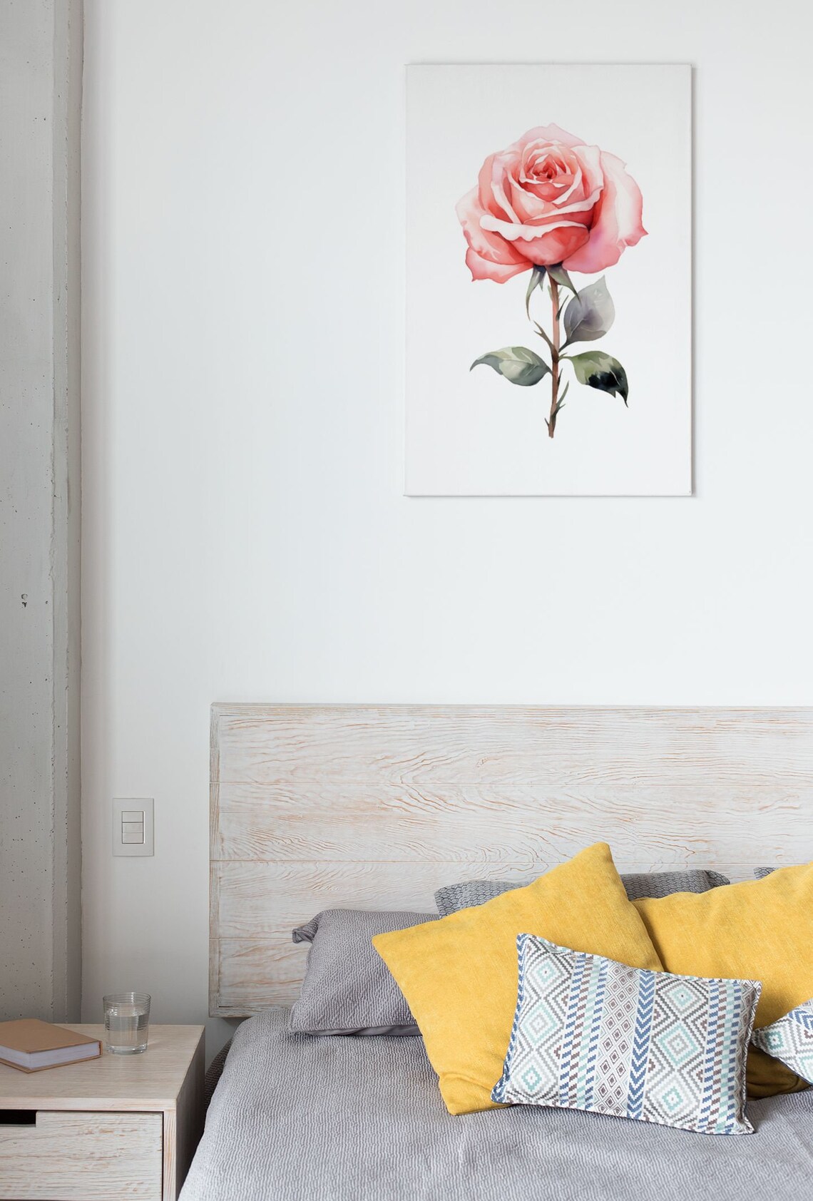 Pink Rose Watercolour Art Print, Floral Gift For Her - Image 5