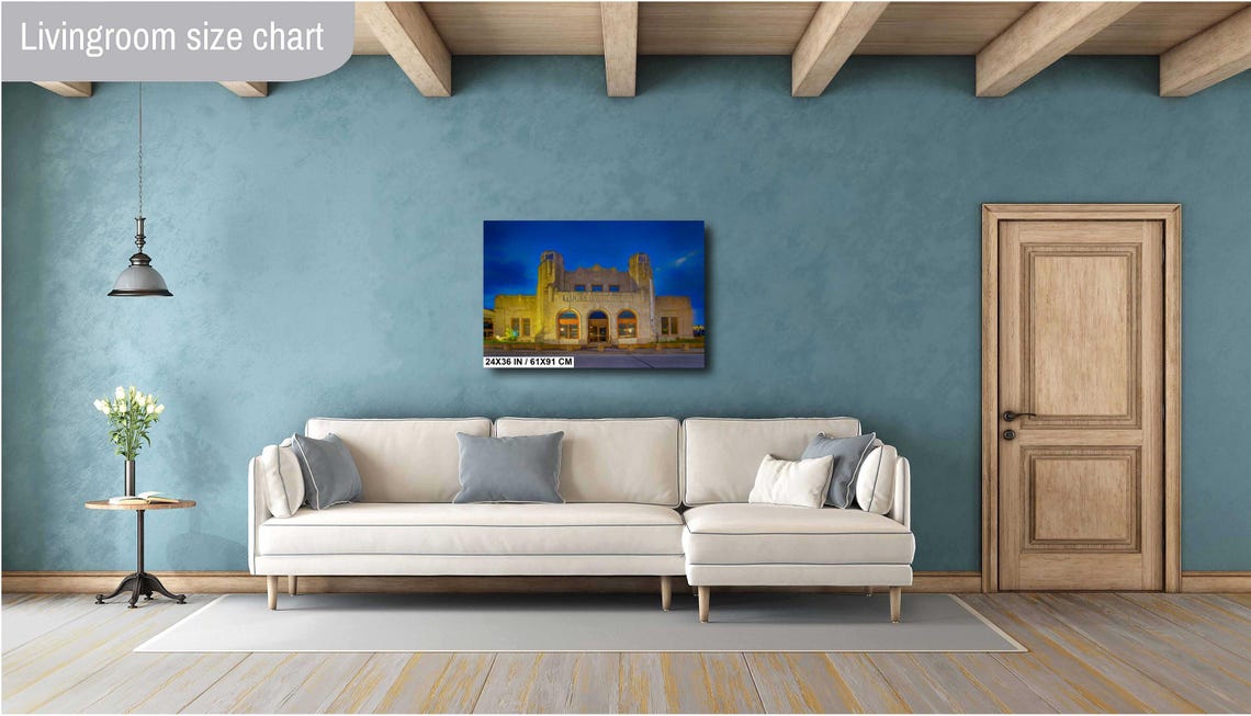 Tulsa Union Depot Art Deco Dusk Illuminated Facade Art Poster - Image 4