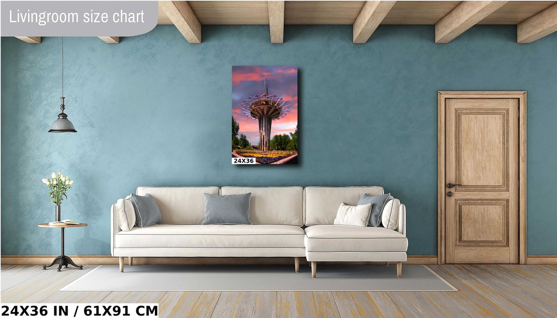 Oral Roberts Prayer Tower Tulsa Pink Sunset Sky Glow View Poster - Image 4