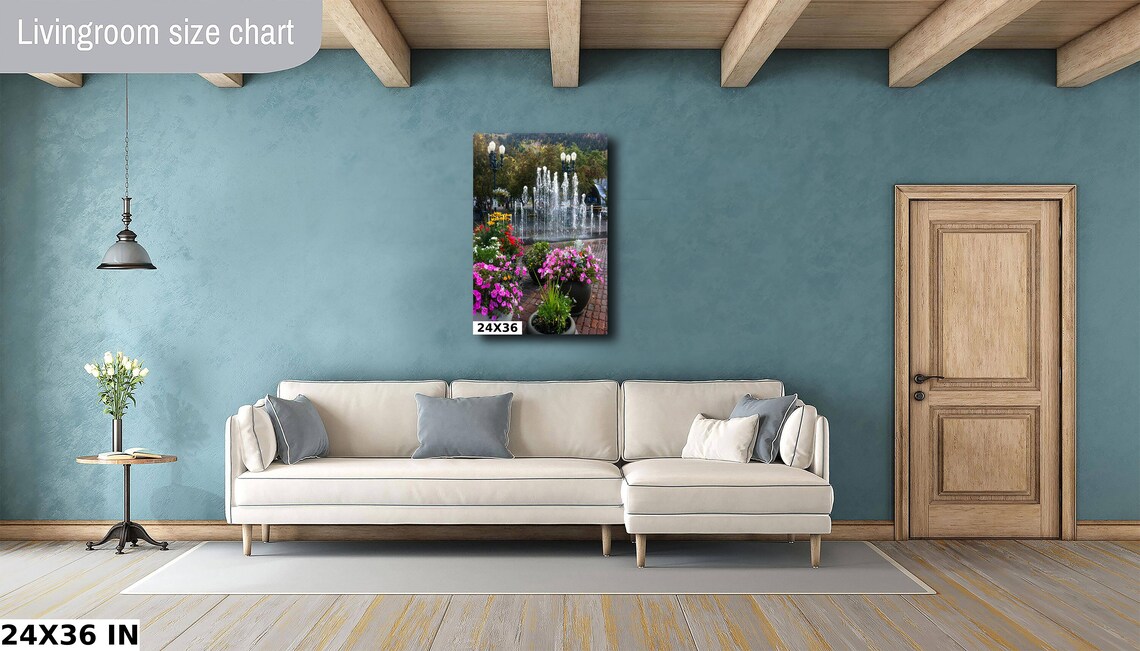 Aspen Colorado Fountains Plaza Flowers Mountain View Wall Poster - Image 4