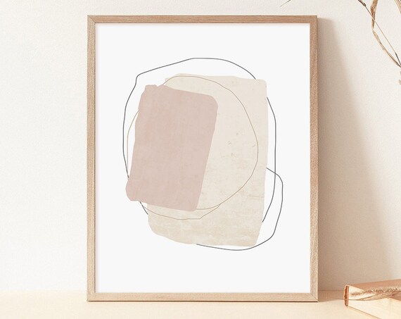 Abstract Shape Art Print Geometric Modern Art Neutral Print Contemporary Print Abstract Print Abstract Wall Art Beige Abstract Wall Art